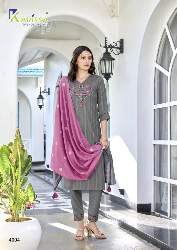 Karissa Opel Vol 4 Premium Kurti Pant With Dupatta Collection